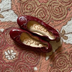 Sam Edelman Deep Red Flats with Bow